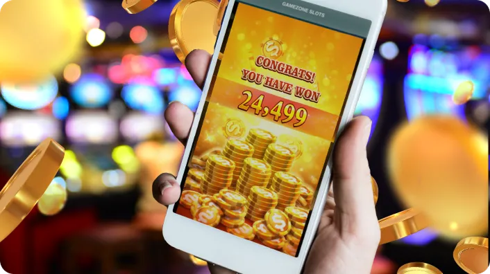 Big jackpot win on a slot machine